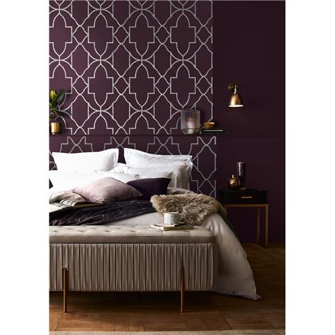 GRAHAM AND BROWN Imperial WALLPAPER COLLECTION Versailles 113961 amethyst