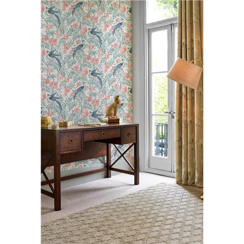 LAURA ASHLEY WALLPAPER Osterley 114895 rosewood