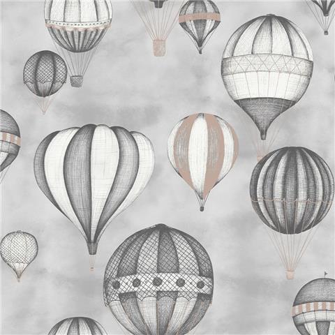 GRAHAM AND BROWN SUBLIME WALLPAPER BALLOON FIESTA 115598 Graphite