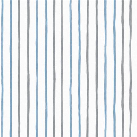 LAURA ASHLEY WALLPAPER Painterly stripe 119863 Blue