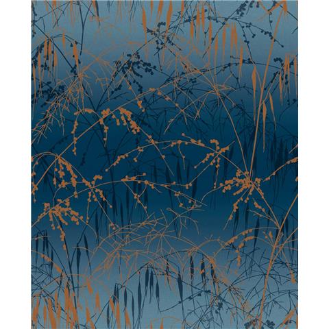 Clarissa Hulse Meadow Grass Wallpaper 120380 French Navy/Copper