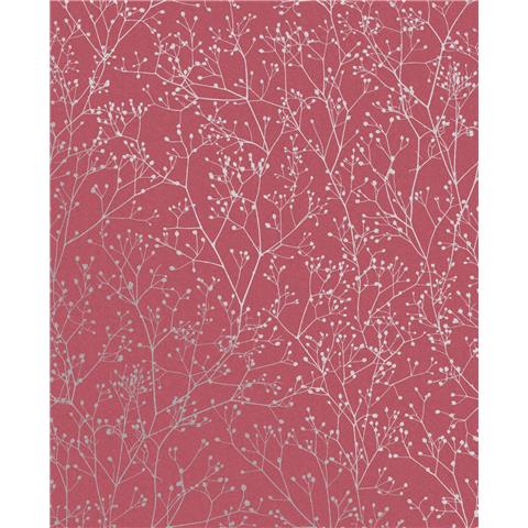 Clarissa Hulse Gypsophila Wallpaper 120398 Raspberry/Silver