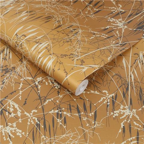 Clarissa Hulse Meadow Grass Wallpaper 120405 Ochre/Soft Gold