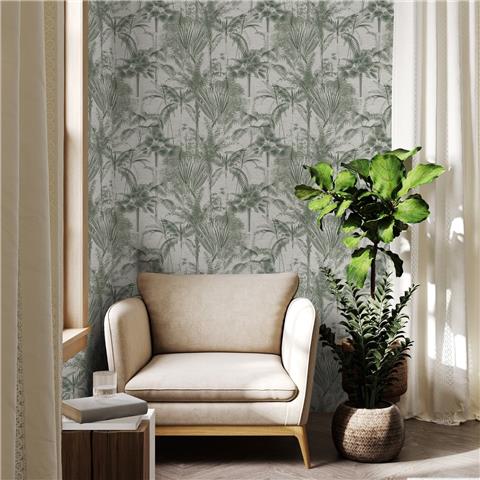 Super Fresco Easy Sublime Solace Jungle Texture Wallpaper 121163 Green