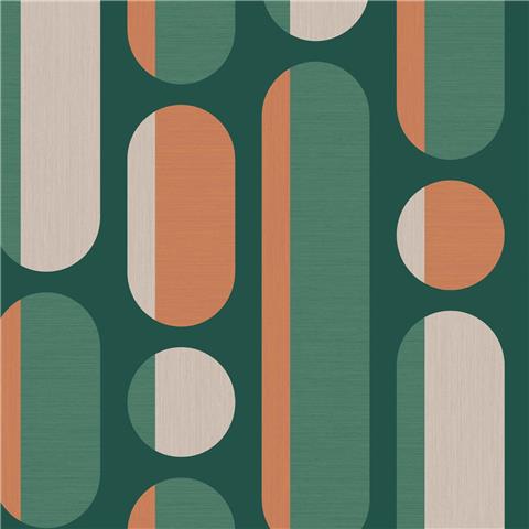 Envy Morse Wallpaper 122356 Green/Rust