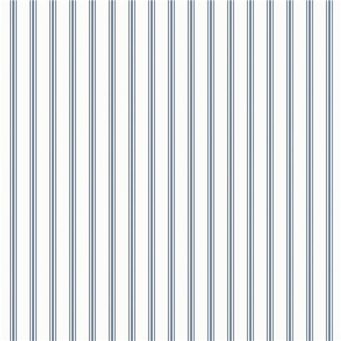 Laura Ashley Wallpaper Farnworth Stripe 122752 Smoke Blue