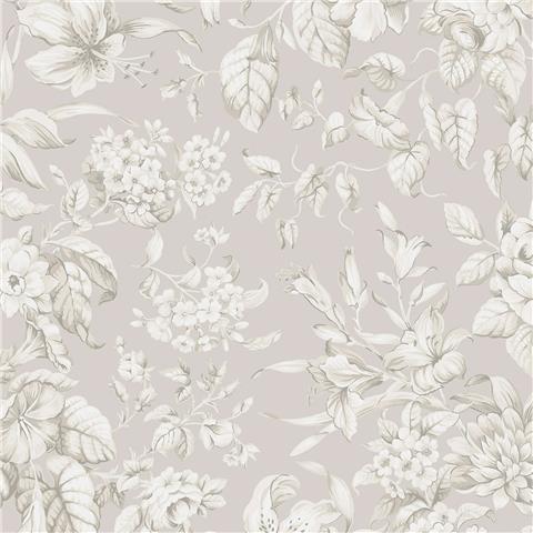 Laura Ashley Wallpaper Heledd Blooms 122762 Dove Grey