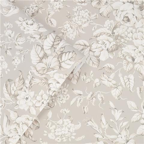 Laura Ashley Wallpaper Heledd Blooms 122762 Dove Grey