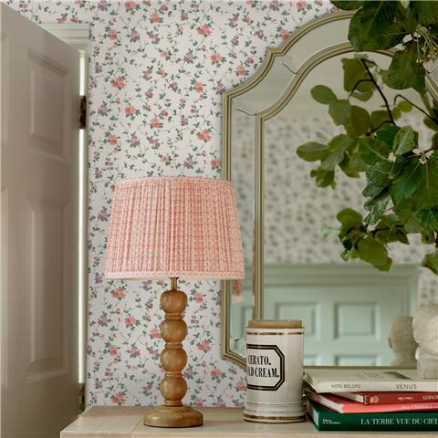 Laura Ashley Wallpaper Priory 122765 Coral Pink