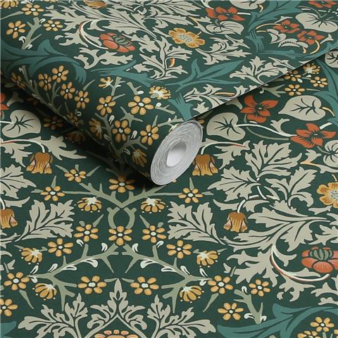 William Morris at Home Wallpaper Blackthorn 124252 Deep Green