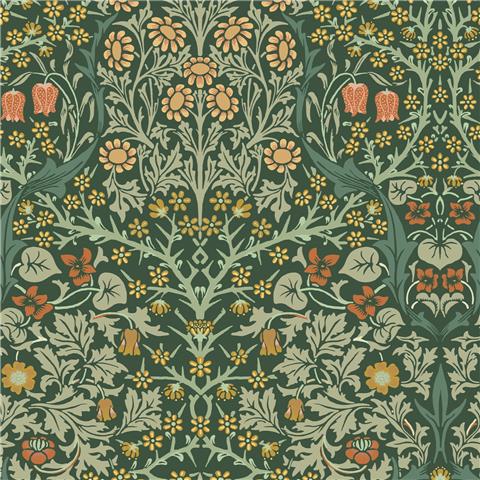 William Morris at Home Wallpaper Blackthorn 124252 Deep Green