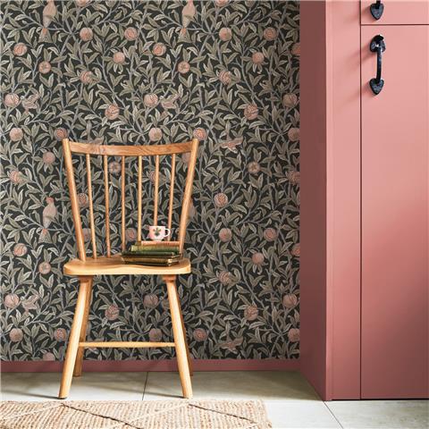 William Morris at Home Wallpaper Bird and Pomegranate 124258 Charcoal