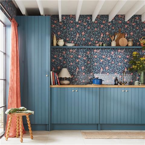 William Morris at Home Wallpaper Bird and Pomegranate 124259 Navy Blue