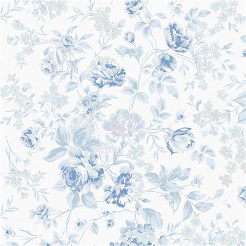 Rachel Ashwell Shabby Chic Wallpaper Romantic Rose 125109 Blue