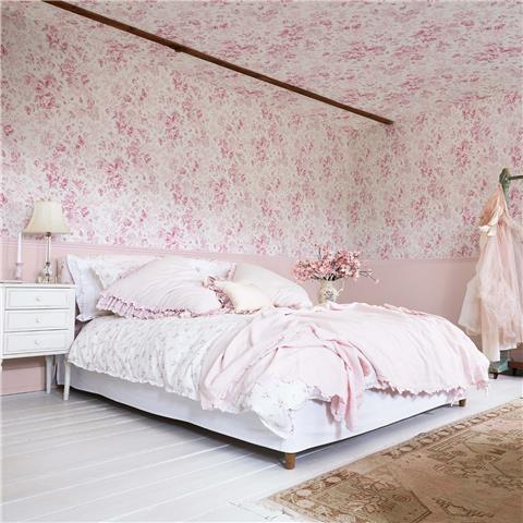 Rachel Ashwell Shabby Chic Wallpaper Romantic Rose 125110 Pink