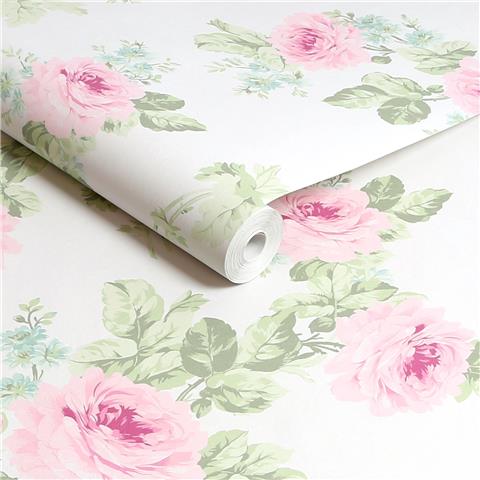 Rachel Ashwell Shabby Chic Wallpaper Royal Bouquet 125111 Pink