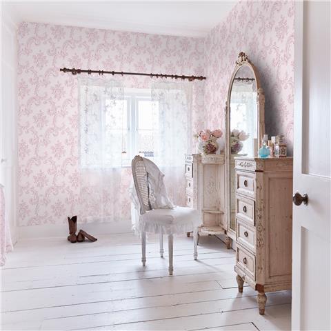 Rachel Ashwell Shabby Chic Wallpaper Boudoir Beauty 125113 Pink