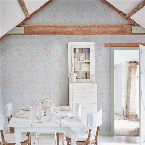 Rachel Ashwell Shabby Chic Wallpaper Chelsea 125123 Blue