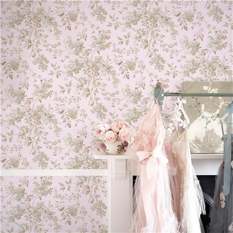 Rachel Ashwell Shabby Chic Wallpaper Chelsea 125124 Pink