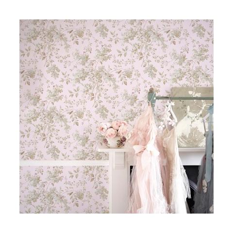 Rachel Ashwell Shabby Chic Wallpaper Chelsea 125124 Pink