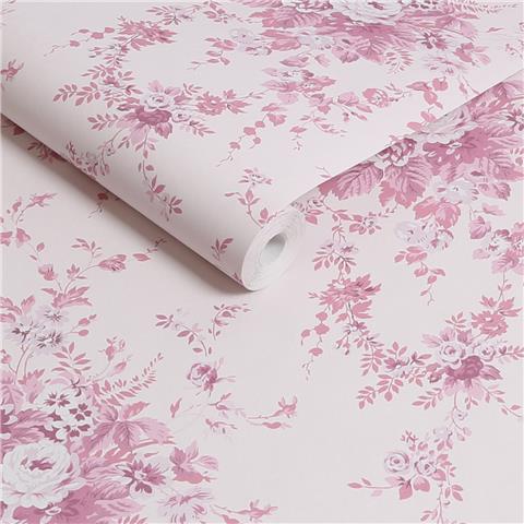 Rachel Ashwell Shabby Chic Wallpaper Garden Floral 125126 Pink Tonal
