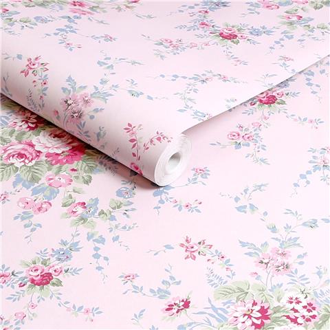 Rachel Ashwell Shabby Chic Wallpaper Garden Floral 125127 Pink/Blue