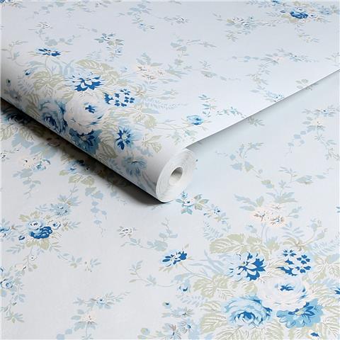 Rachel Ashwell Shabby Chic Wallpaper Garden Floral 125128 Soft/Blue