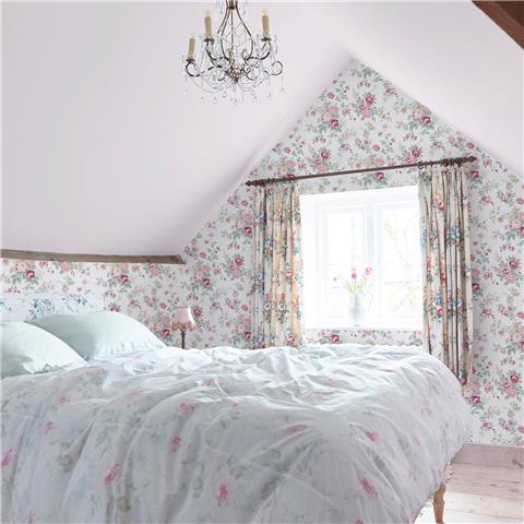 Rachel Ashwell Shabby Chic Wallpaper Wild Flower 125130 White