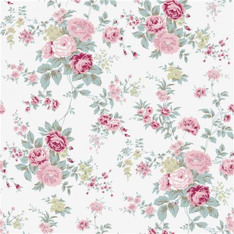 Rachel Ashwell Shabby Chic Wallpaper Wild Flower 125130 White