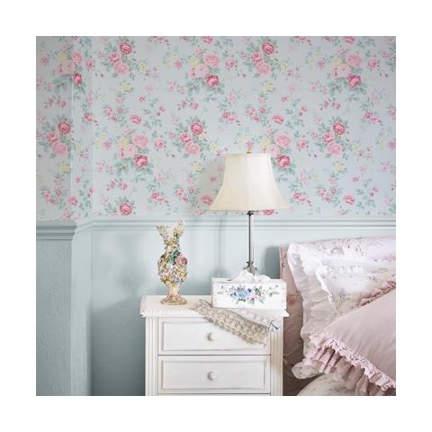 Rachel Ashwell Shabby Chic Wallpaper Wild Flower 125133 Blue