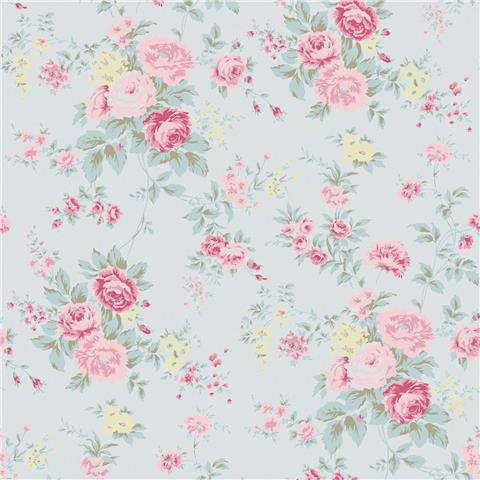 Rachel Ashwell Shabby Chic Wallpaper Wild Flower 125133 Blue