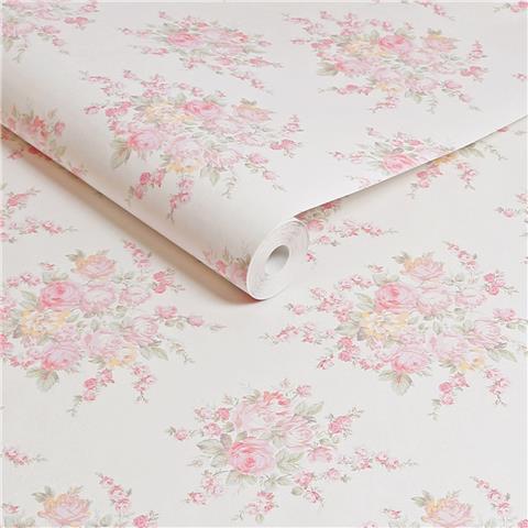 Rachel Ashwell Shabby Chic Wallpaper Rose Blossom 125135 Pink/Multi