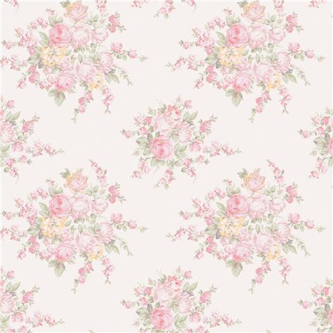 Rachel Ashwell Shabby Chic Wallpaper Rose Blossom 125135 Pink/Multi