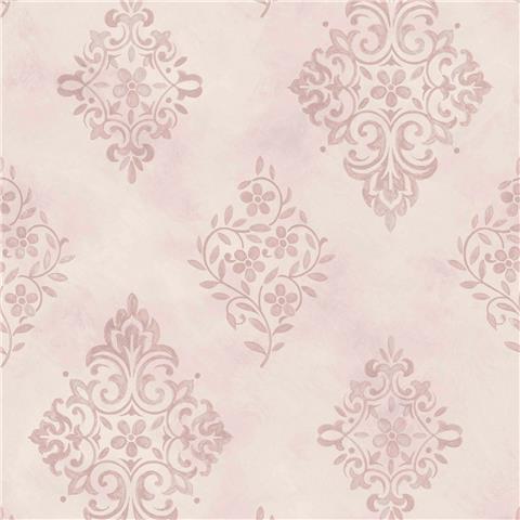 Rachel Ashwell Shabby Chic Wallpaper Diamond Motif 125136 Pink
