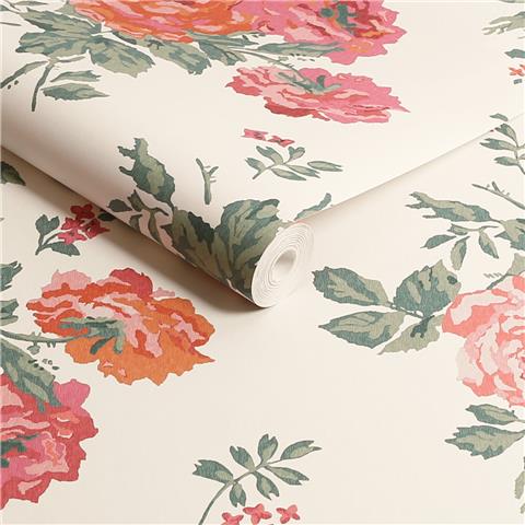 Cath Kidston Wallpaper Archive Rose 125494 Pink Blooms