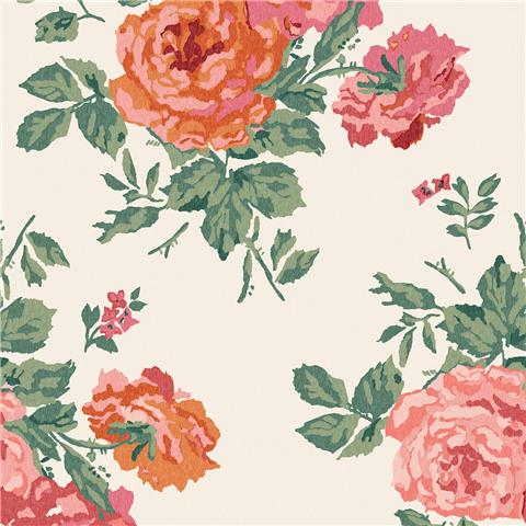 Cath Kidston Wallpaper Archive Rose 125494 Pink Blooms