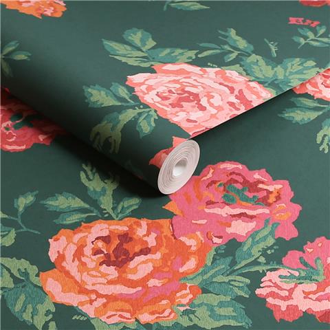 Cath Kidston Wallpaper Archive Rose 125496 Green