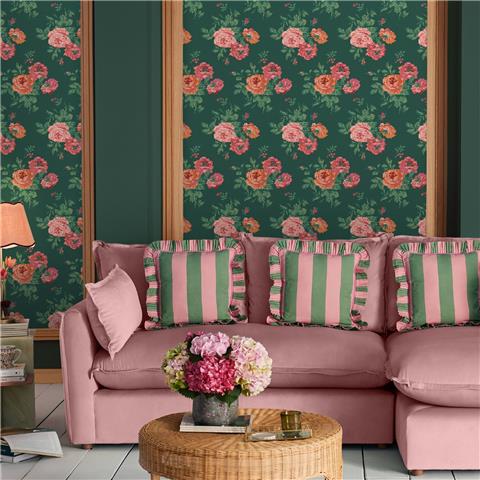 Cath Kidston Wallpaper Archive Rose 125496 Green