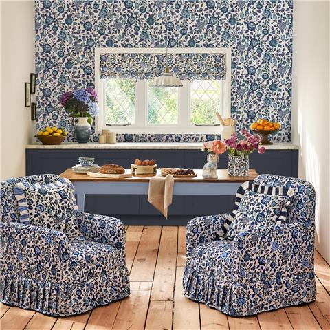 Cath Kidston Wallpaper Strawberry Garden 125498 Blue