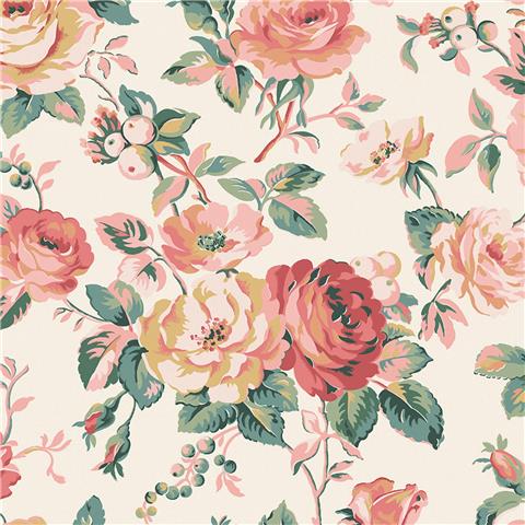 Cath Kidston Wallpaper Garden Rose 125501 Autumn