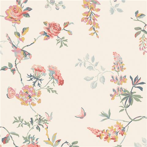 Cath Kidston Wallpaper Birds & Roses 125503 Spring