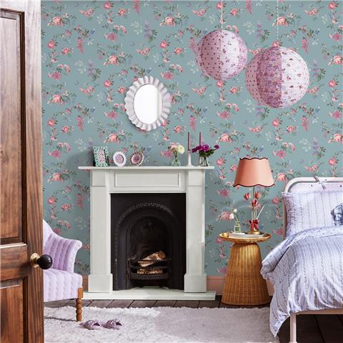 Cath Kidston Wallpaper Birds & Roses 125504 Summer