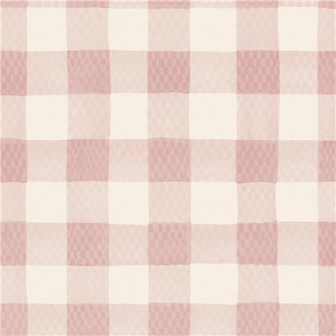 Cath Kidston Wallpaper Painted Gingham 125515 Pink