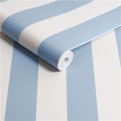 Cath Kidston Wallpaper Canopy Stripe 125517 Blue