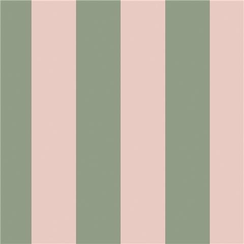 Cath Kidston Wallpaper Canopy Stripe 125518 Green/Pink