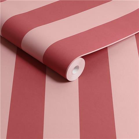 Cath Kidston Wallpaper Canopy Stripe 125519 Pink/Red