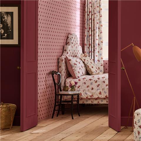 Cath Kidston Wallpaper Button Spot 125521 Pink/Red