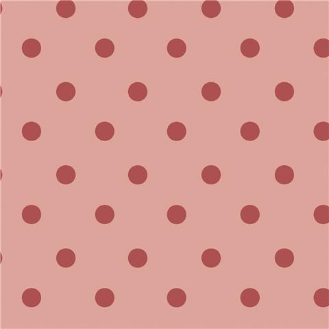 Cath Kidston Wallpaper Button Spot 125521 Pink/Red