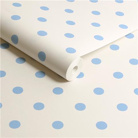 Cath Kidston Wallpaper Button Spot 125522 Blue