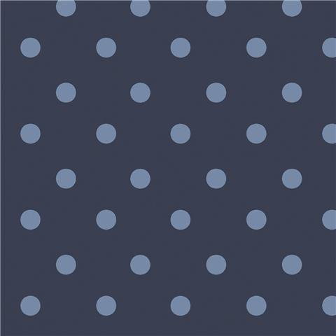 Cath Kidston Wallpaper Button Spot 125523 Navy